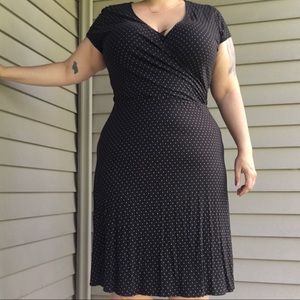 Plus sized polka dot vintage inspired dress